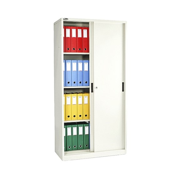 File Cabinet With Iron Sliding Door